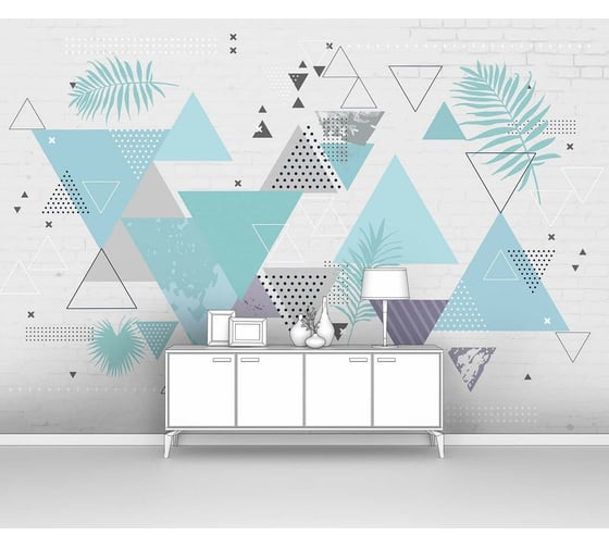 Изображение товара Фотообои абстракции геометрия "Треугольный порядок" 200x140 ШxВ ООО Первое ателье pw139196-2