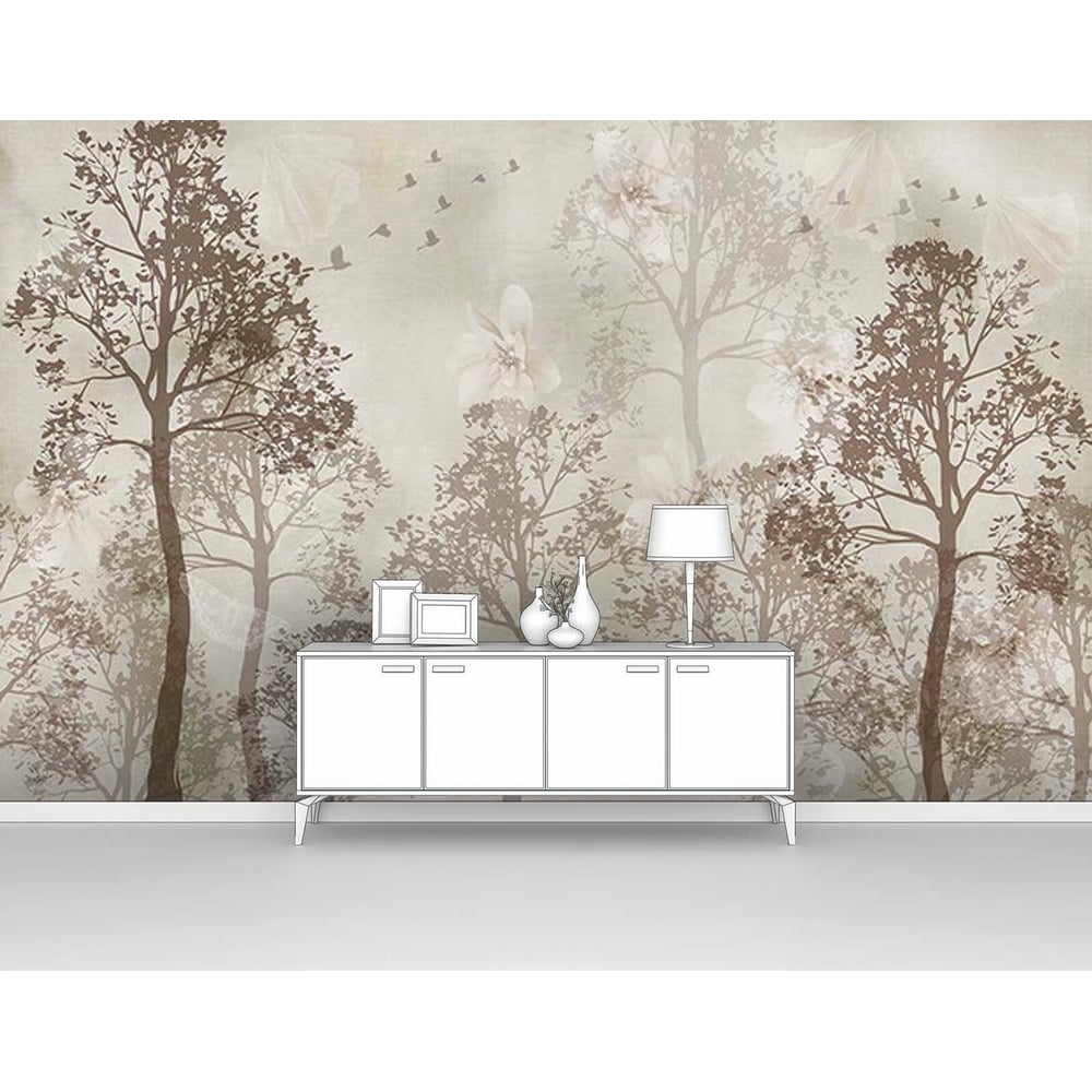 Изображение товара Фотообои лес в тумане 'Туманный утренний лес' 300x190