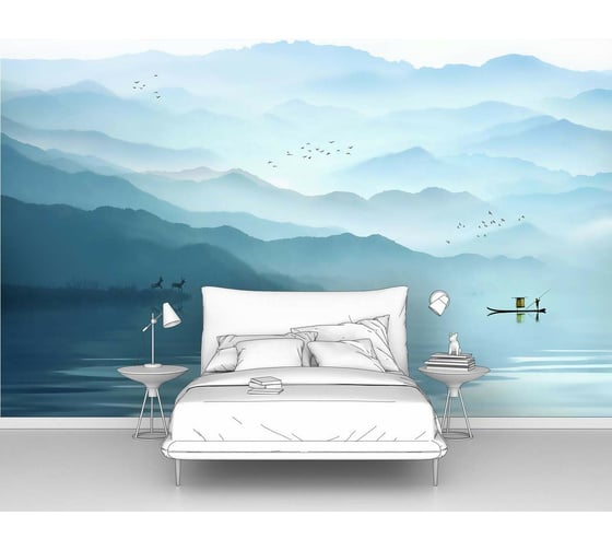 Изображение товара Фотообои серии горы "Там за туманами" 300x190 ШxВ ООО Первое ателье pw135982-3