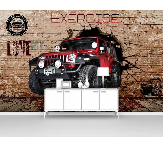 Изображение товара Фотообои машина "Люби свой джип" 160x100 ШxВ ООО Первое ателье pw94961-1