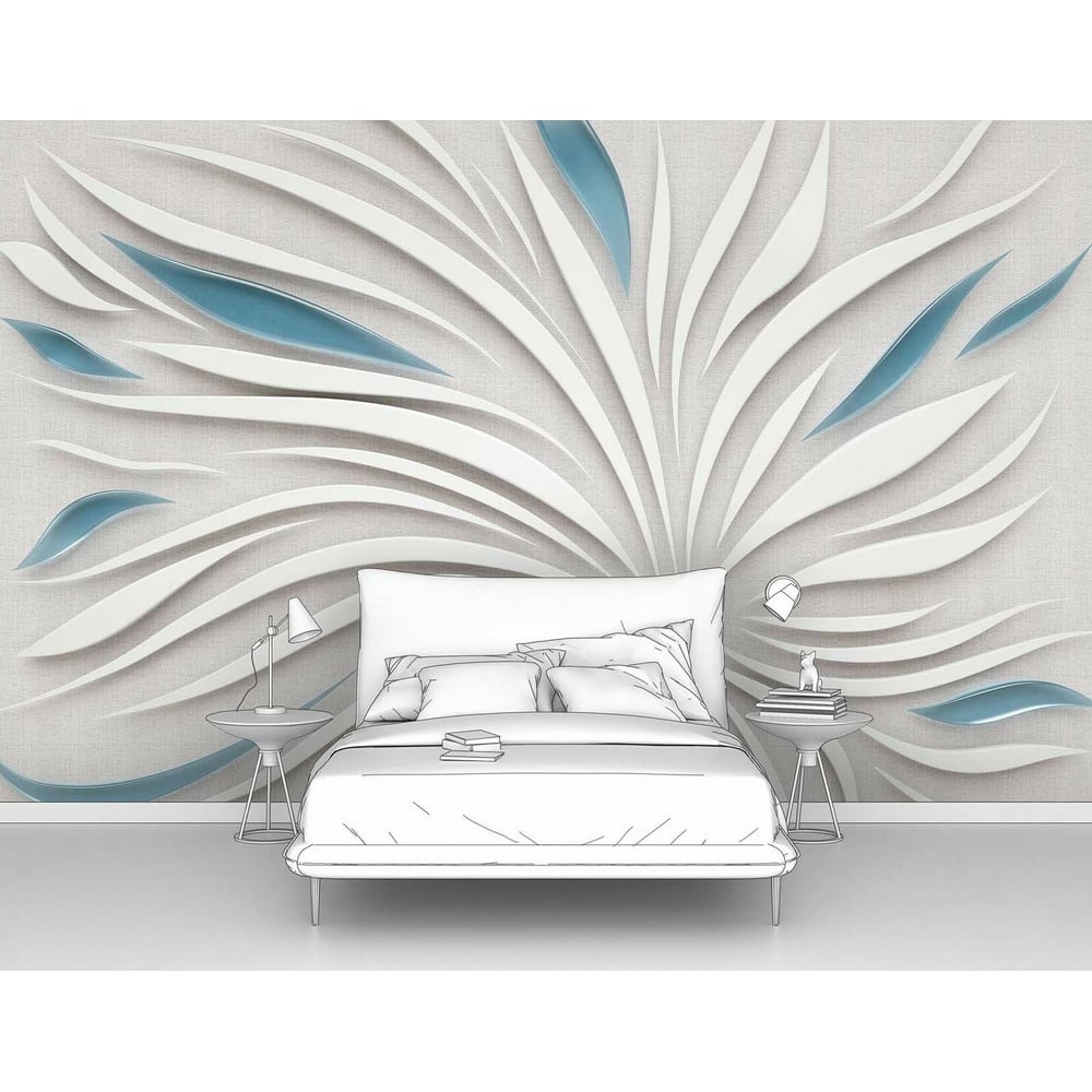 Изображение товара Фотообои 3d цветы "Гипсовый цветок с волнистыми лепестками" 160x100 ШxВ ООО Первое ателье pw140148-1