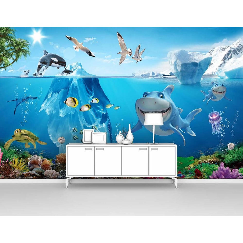 Изображение товара Фотообои животные Акула улыбается 300x190 см флизелин винил влагостойкие