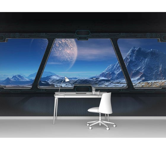 Изображение товара Фотообои космос "Вид из космического корабля" 300x190 ШxВ ООО Первое ателье pw95021-3