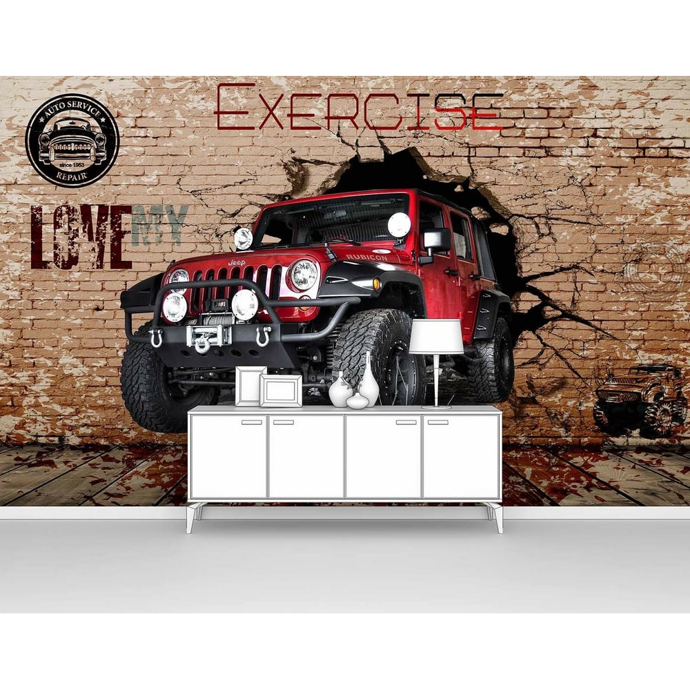 Изображение товара Фотообои машина Люби свой джип 400x250 см водостойкие на флизелиновой основе
