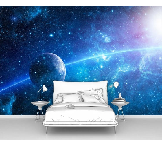 Изображение товара Фотообои космос "Планета движется по дуге" 400x270 ШxВ ООО Первое ателье pw95006-4