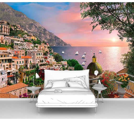 Изображение товара Фотообои море "Залив, Позитано" 300x215 ШxВ ООО Первое ателье pw78787-3