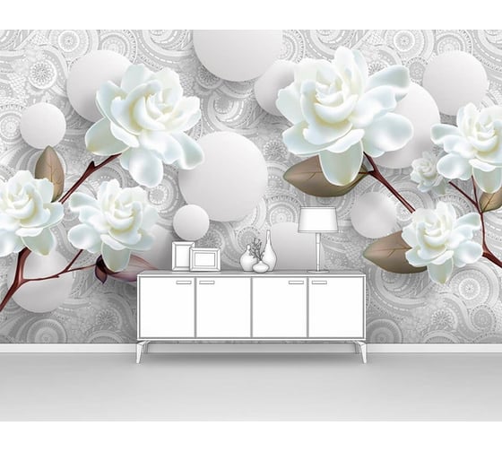 Изображение товара Фотообои 3d абстракции цветы "Розы с бронзовыми лепестками" 200x125 ШxВ ООО Первое ателье pw95478-2