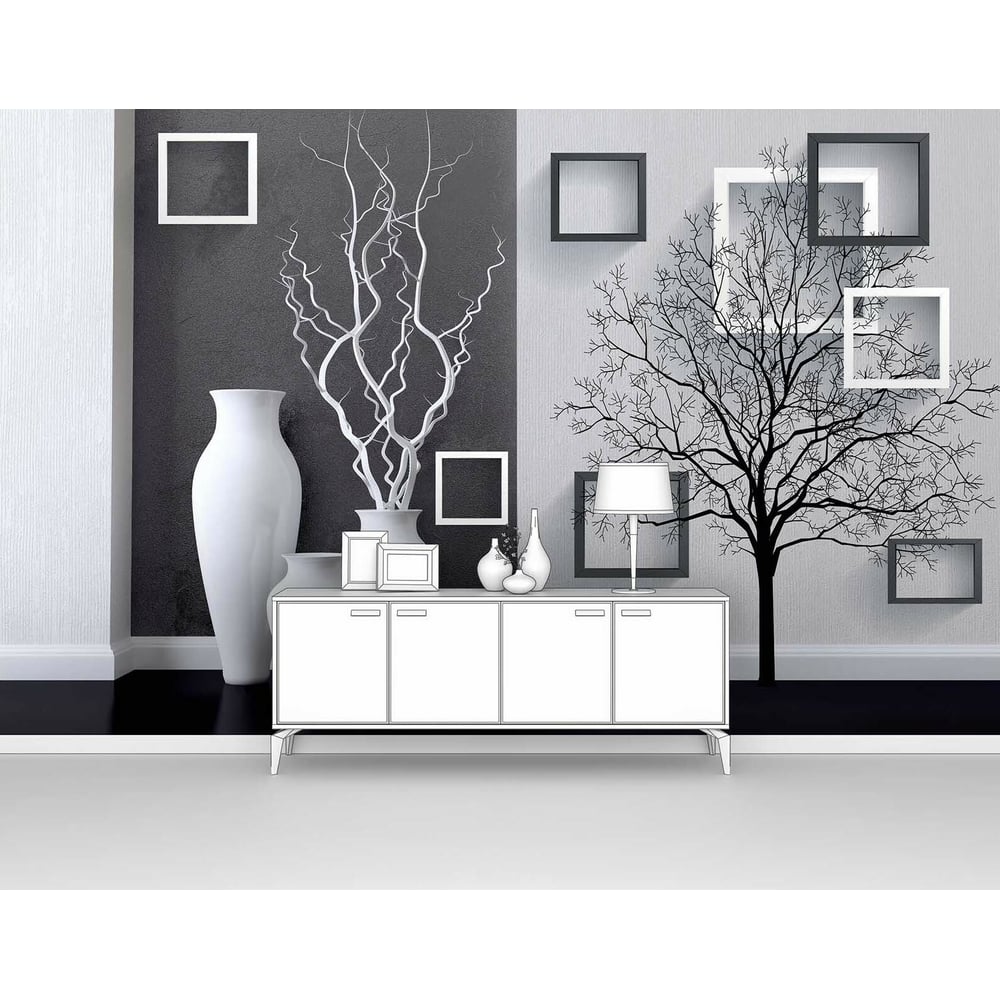 Изображение товара Фотообои абстракции Черно-белый диптих 300x190 см