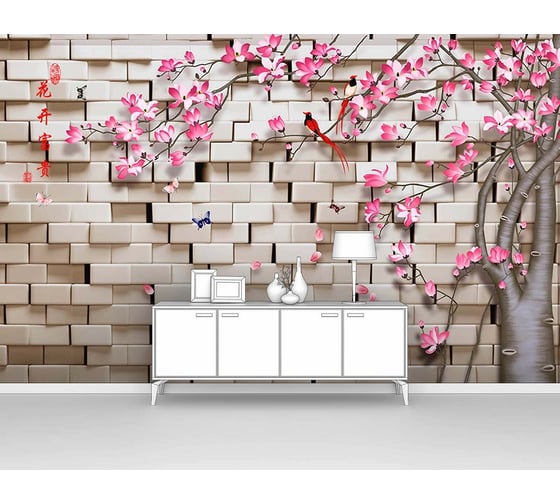 Изображение товара Фотообои кирпич "Дерево у кирпичной стены" 300x190 ШxВ ООО Первое ателье pw95554-3