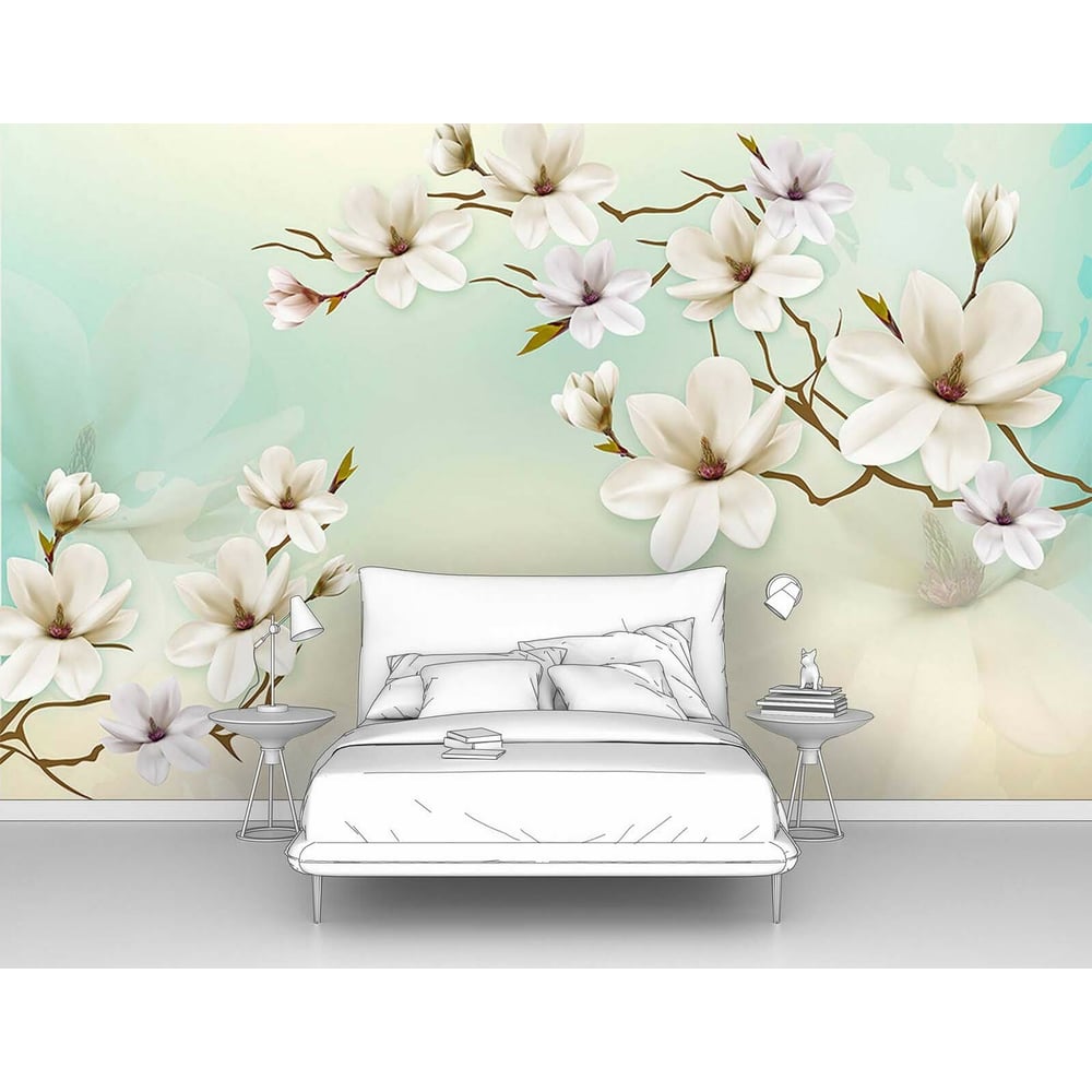 Изображение товара Фотообои Цветы Ветка магнолии 300x190 см флизелин винил влагостойкие