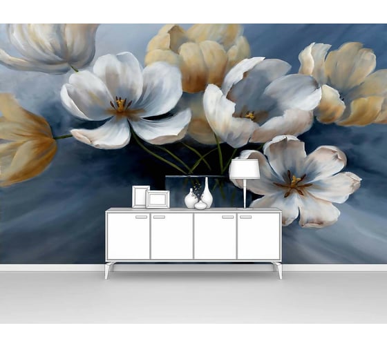 Изображение товара Фотообои "Цветы в вазе. Живопись" 300x190 ШxВ ООО Первое ателье pw95448-3