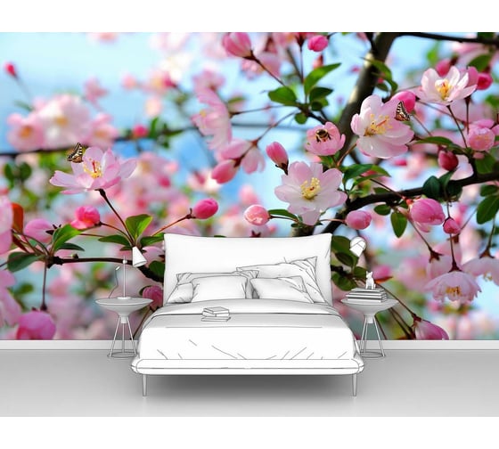 Изображение товара Фотообои "Яблони в цвету" 160x100 ШxВ ООО Первое ателье pw95573-1