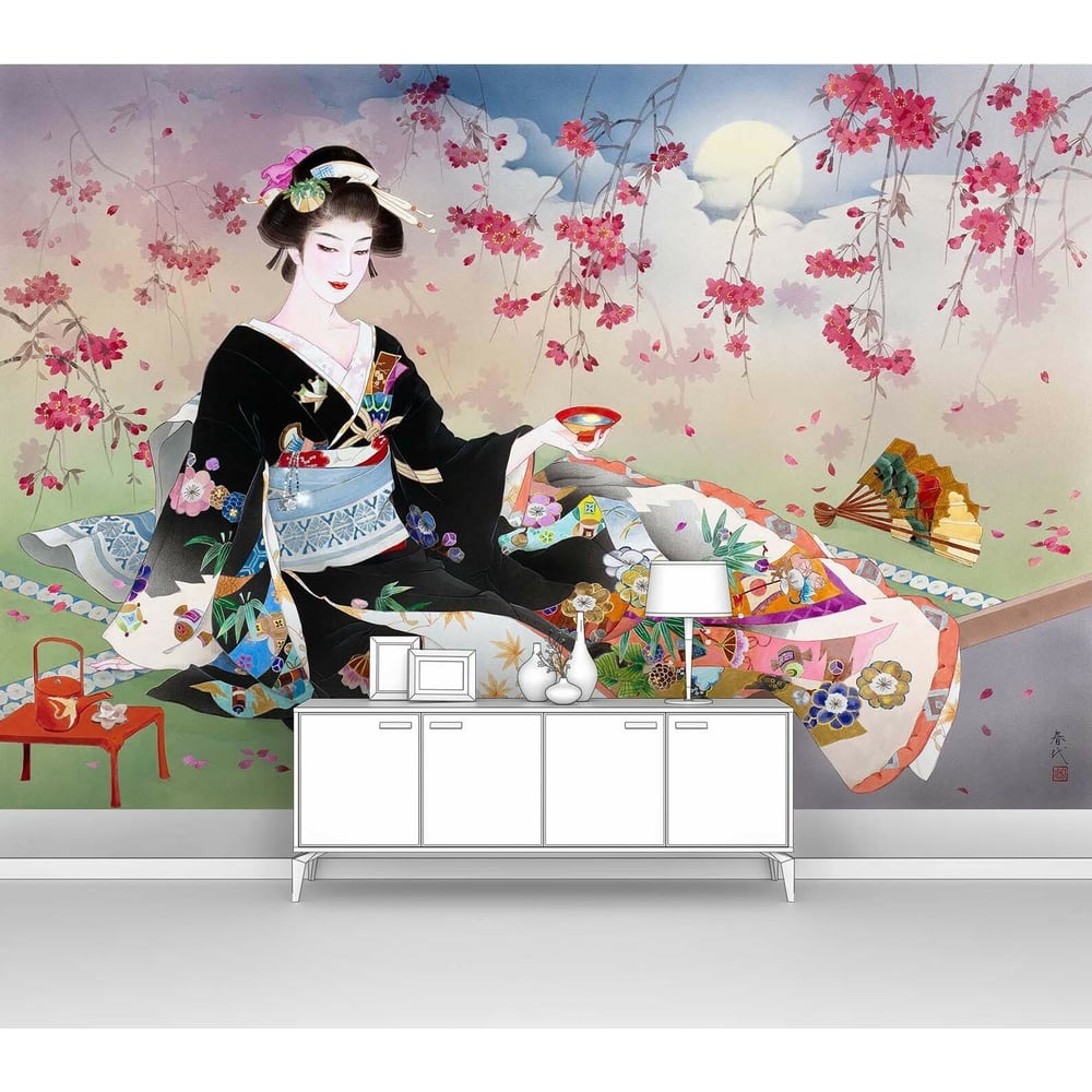 Изображение товара Фотообои Япония Японка на отдыхе 200x140 см яркий японский стиль