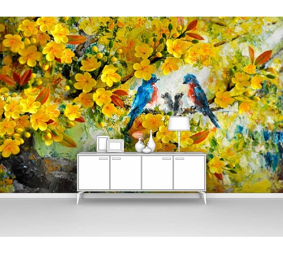 Изображение товара Фотообои "Ласточки на ветке" 400x250 ШxВ ООО Первое ателье pw95457-4