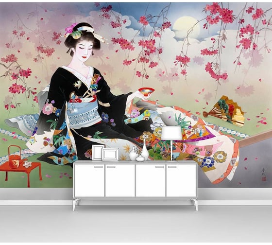 Изображение товара Фотообои Япония "Японка на отдыхе" 300x210 ШxВ ООО Первое ателье pw78713-3
