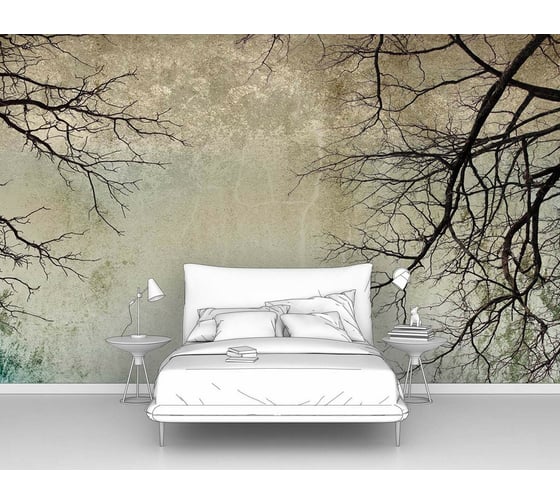 Изображение товара Фотообои дерево "Голые ветки деревьев" 300x190 ШxВ ООО Первое ателье pw95935-3