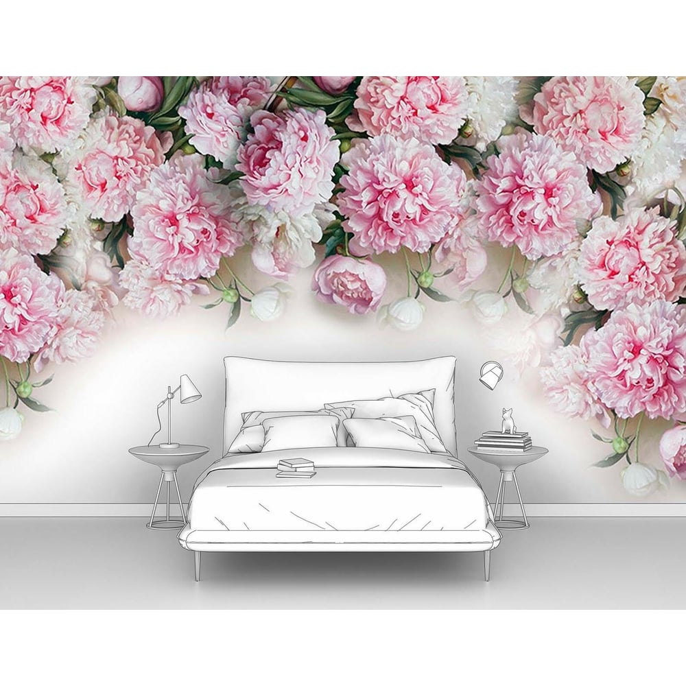 Изображение товара Фотообои цветы Пионы в верхней части 300x190