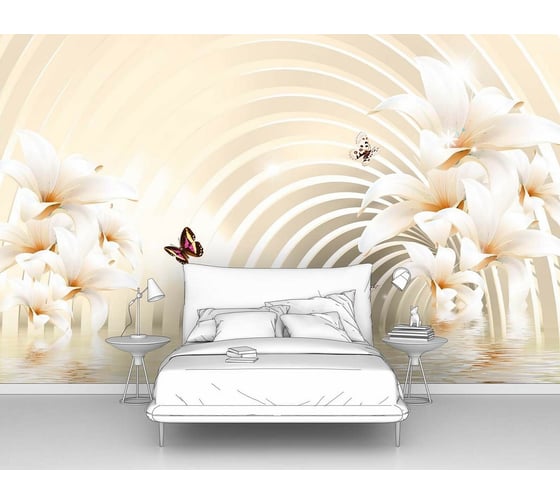 Изображение товара Фотообои 3d абстракции цветы "Бесконечная арка с лилиями" 400x250 ШxВ ООО Первое ателье pw96660-4