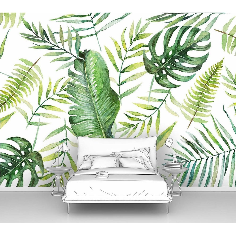 Изображение товара Фотообои пальмовые листья "Разнообразные листья пальм" 100x100 ШxВ ООО Первое ателье pw96796-1