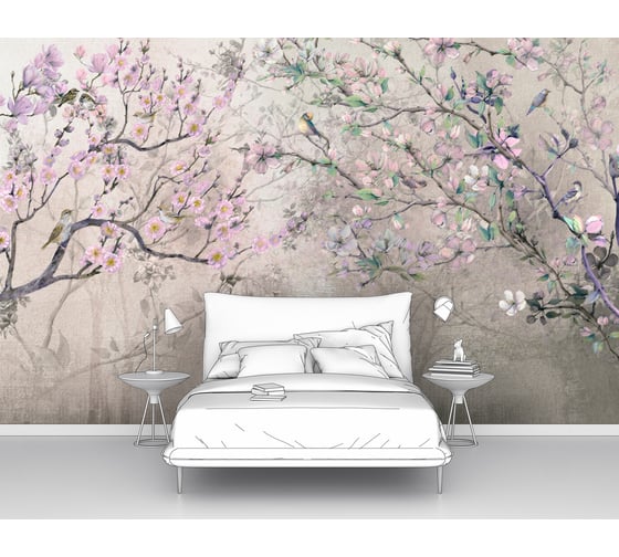 Изображение товара Фотообои дерево "Живописные ветки деревьев" 400x250 ШxВ ООО Первое ателье pw98645