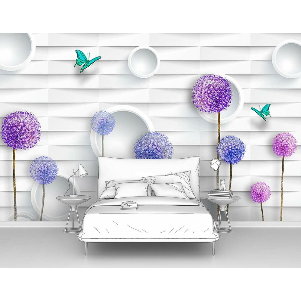 Изображение товара Фотообои 3D абстракции цветы Цветущие стрелки 200x125 см флизелин винил влагостойкие