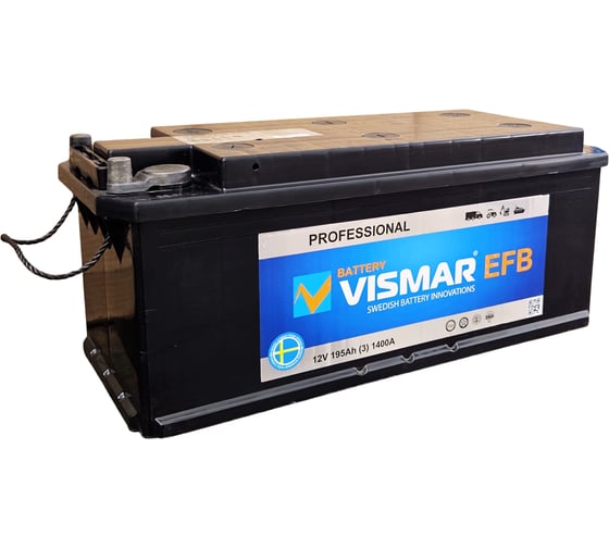 Изображение товара Аккумулятор VISMAR PROFESSIONAL 6СТ-195 EFB N (L)-(3) 1400A 516/223/223 4627129567427