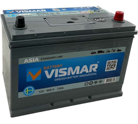 Изображение товара Аккумулятор VISMAR ST ASIA 6СТ-90 L (R)-(0) 720А 306/175/225 4627129568745