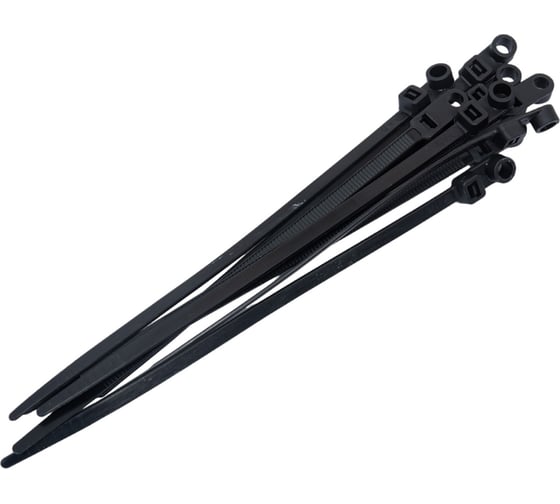 Изображение товара Хомут-стяжка с монтажным отверстием STARFIX 4,8x160 мм, черный, 100 шт. SM-64481-100