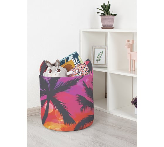 Изображение товара Корзина для игрушек JoyArty "Любовь на берегу океана" 35x35 см toba_385264_S