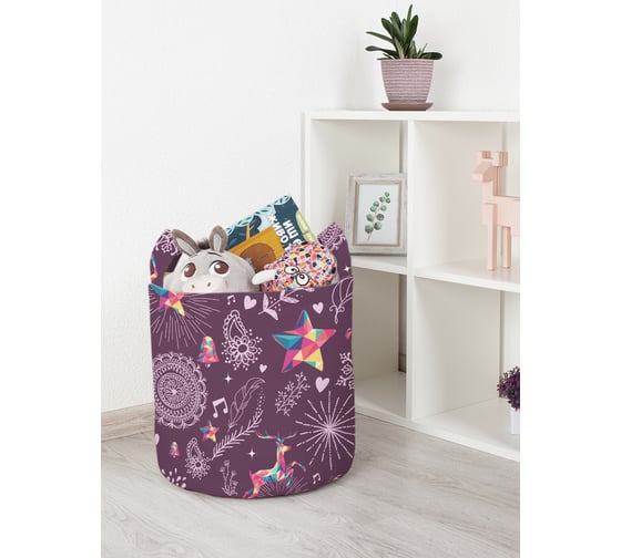 Изображение товара Корзина для игрушек JoyArty "Новогодний олень" 35x35 см  toba_378418_S