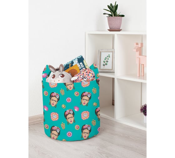 Изображение товара Корзина для игрушек JoyArty "Фрида в цветах" 35x35 см  toba_386883_S