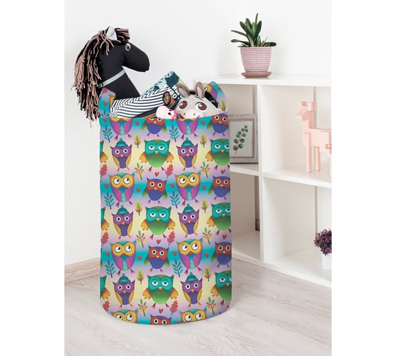 Изображение товара Корзина для игрушек JoyArty "Собрание сов" 40x60 см  toba_378652_L