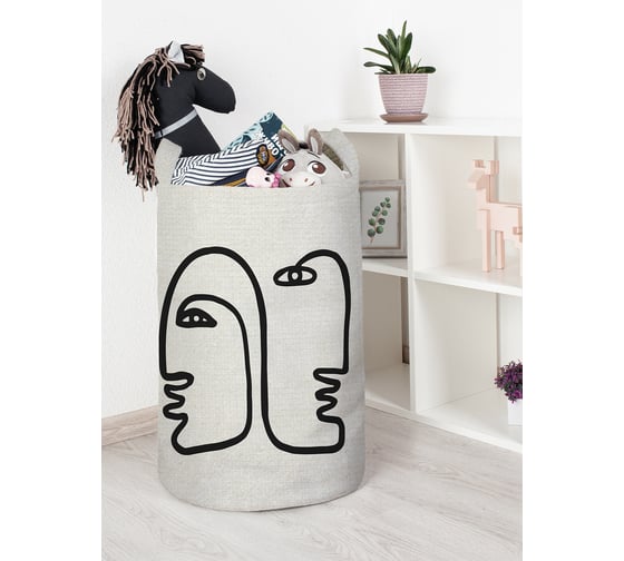 Изображение товара Корзина для игрушек JoyArty "Загадочные лица" 40x60 см  toba_385285_L