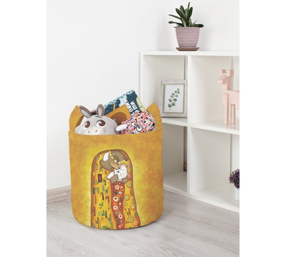 Изображение товара Корзина для игрушек JoyArty "Поцелуй котиков" 35x35 см  toba_385273_S