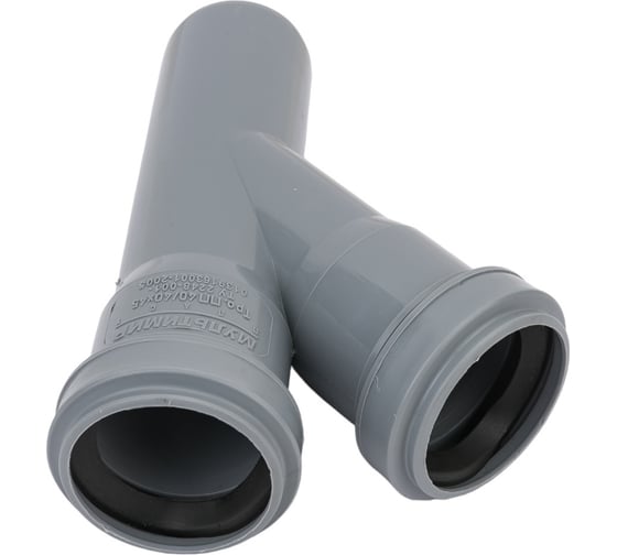 Изображение товара Канализационный тройник АТЛАС ПЛАСТ 45 град. DN 40 SPCT45040040