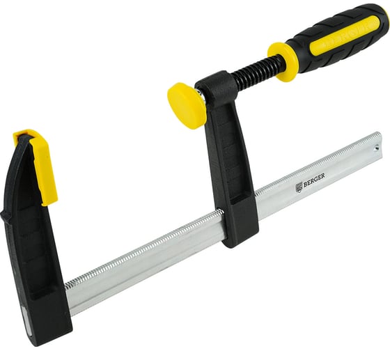 Изображение товара F-образная струбцина Berger BG 80*200мм, зажим до 270кг BG1934