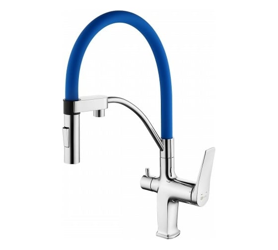 Изображение товара Смеситель для кухни Lemark Comfort с подключением к фильтру с питьевой водой LM3074C-Blue
