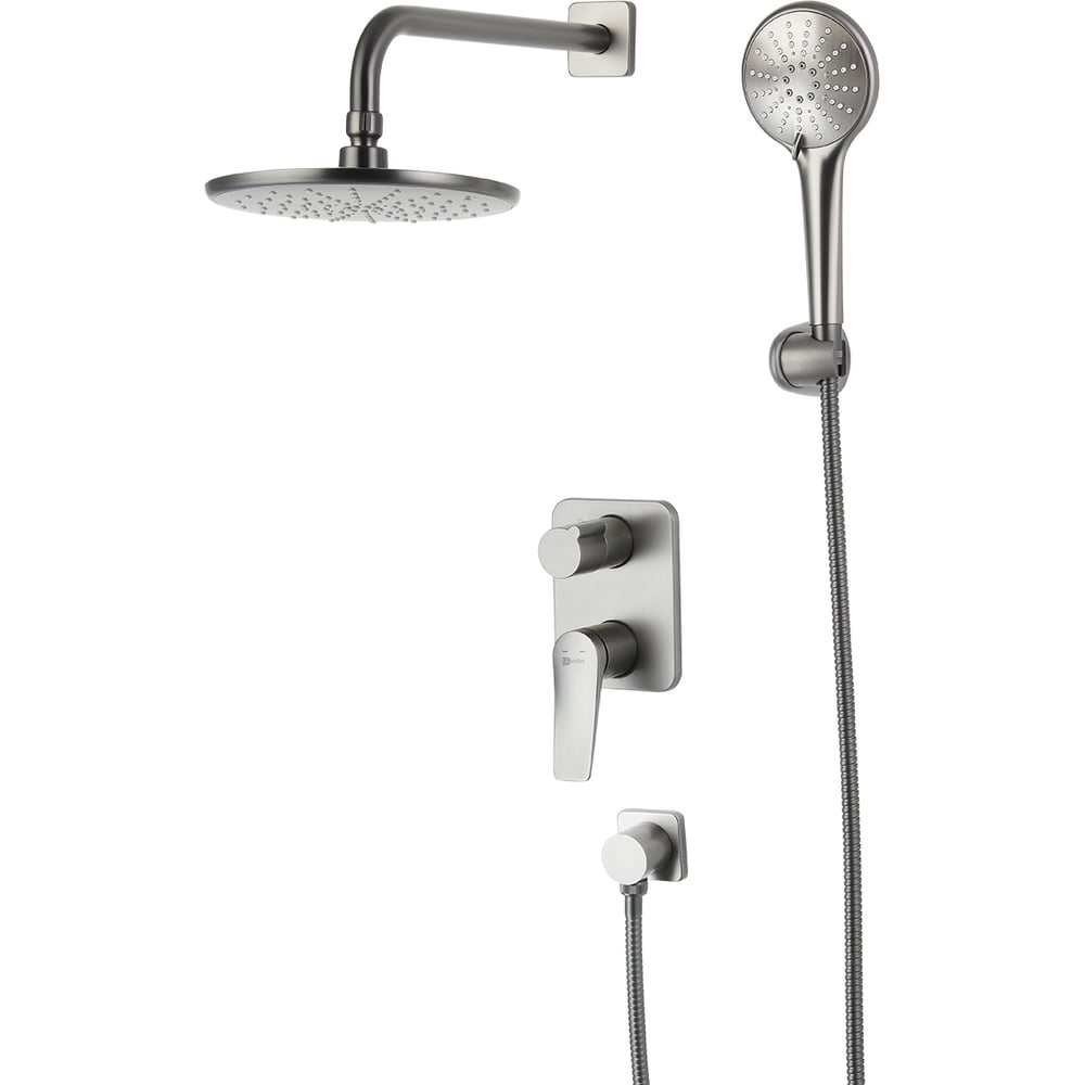 Изображение товара Современный смеситель для ванны и душа Lemark Bronx LM3729GM с ручным душем