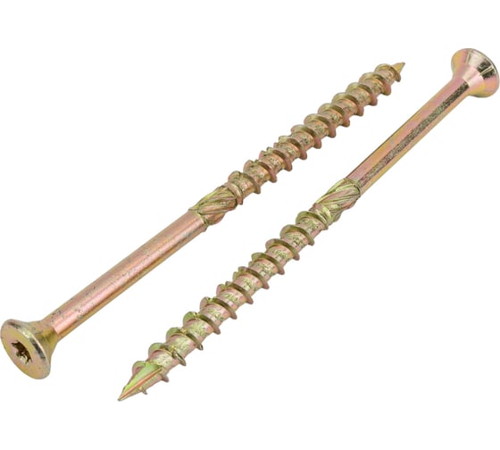 Изображение товара Конструкционный шуруп STARFIX 10x160 мм, потайной, желтый цинк, 2 шт. SMZ4-19048-2