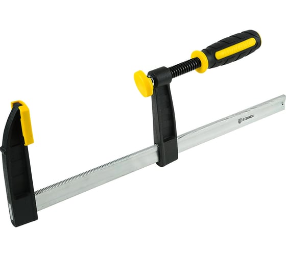 Изображение товара F-образная струбцина BERGER 80*300мм, зажим до 270кг BG1936