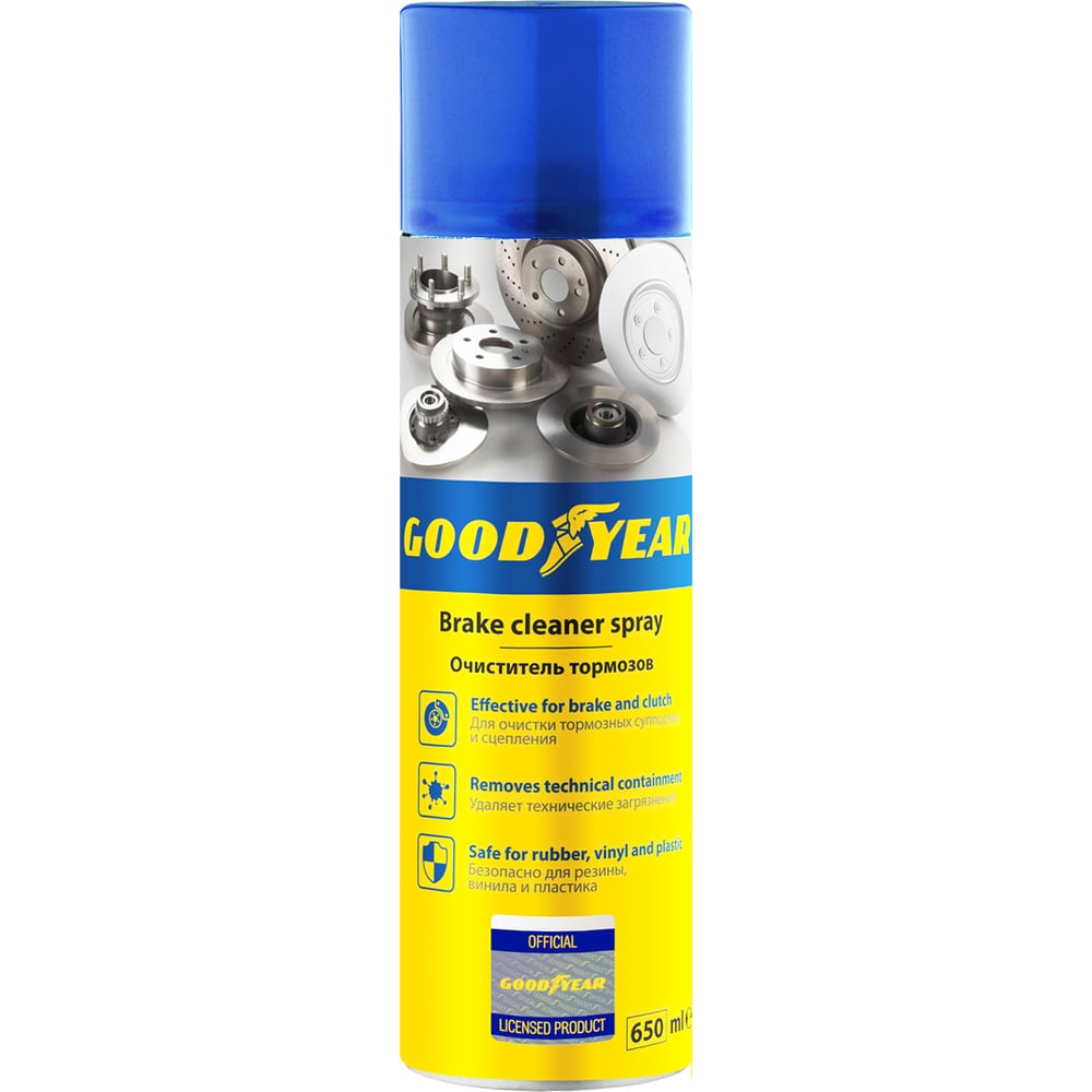 Очиститель тормозов Goodyear очиститель для тормозов аэрозольный 650 мл goodyear gy000726