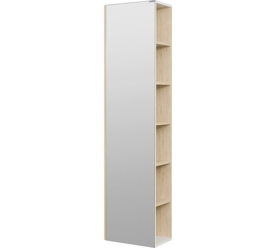 Изображение товара Шкаф-колонна AQUATON Сканди с зеркалом Белый/Дуб Верона 1A253403SDB20 00065178