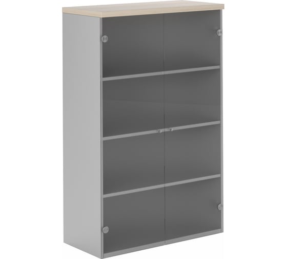 Изображение товара Шкаф MODER 140 серия мебели FLASH со стеклянными дверями, цвет ДУБ131 FLS321.L