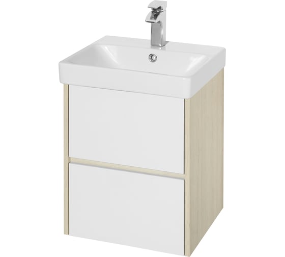 Изображение товара Тумба AQUATON Сканди 55 Белый/Дуб Верона, под умывальник Адриана-55 1A251701SDB20 00065167