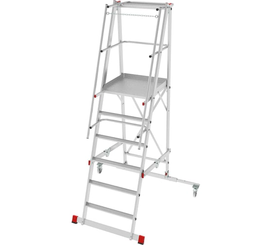 Изображение товара Передвижная, складная лестница-стремянка с платформой Новая Высота NV 5540, 1x6 ступеней 5540106