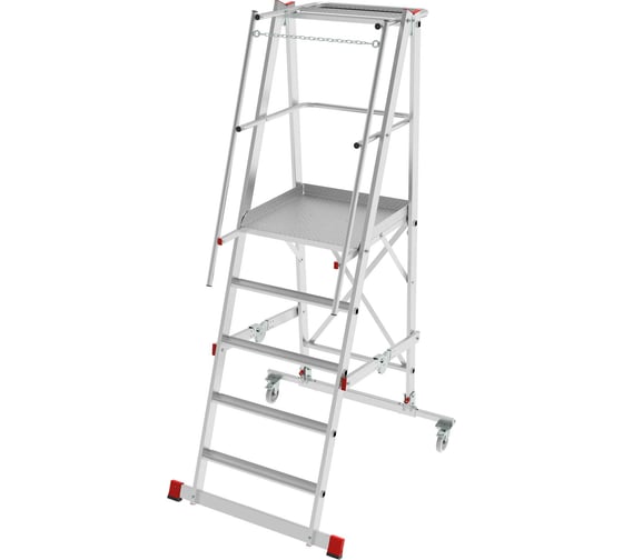 Изображение товара Передвижная, складная лестница-стремянка с платформой Новая Высота NV 5540, 1x5 ступеней 5540105