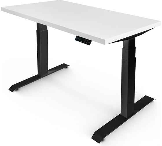 Изображение товара Стол двухмоторный с регулируемой высотой StolStoya ТИТАН подстолье черное и столешница МДФ эмаль SE221IBW12065
