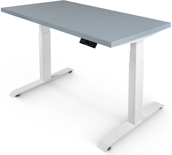 Изображение товара Стол двухмоторный с регулируемой высотой StolStoya ТИТАН подстолье белое и столешница МДФ эмаль SE221I120WS
