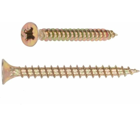 Изображение товара Универсальный шуруп STARFIX 6.0x80 мм, желтый цинк, 10 шт. SMZ1-45460-10