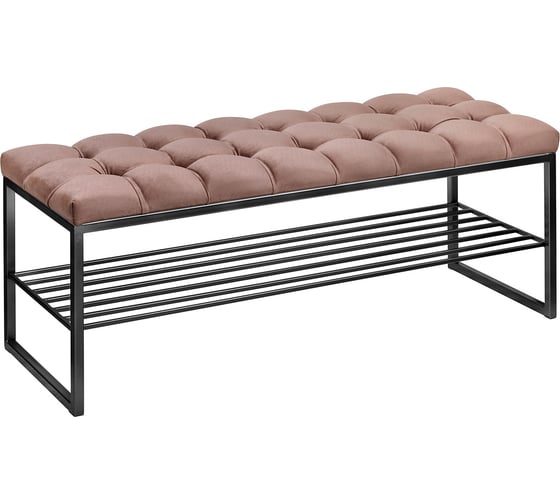 Изображение товара Банкетка GreenWeen RUBY, черная, Mocco, каретная стяжка GW-RUBY-M-110B-K